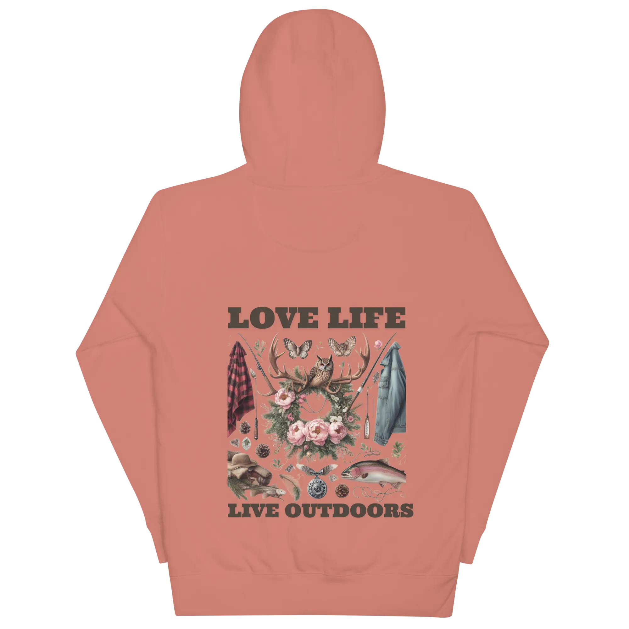 Unisex Hoodie Exclusive Love Life Live Outdoors MRRL&O Print Designs