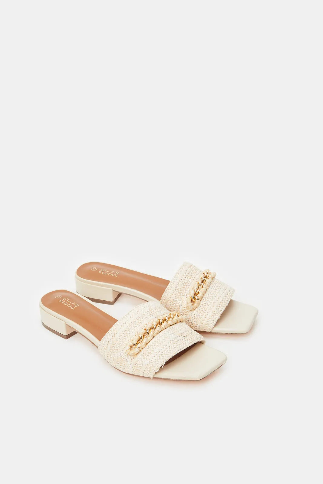 Women Beige Block Heel Sandal