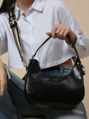 Women Black Half Moon Shoulder Bag