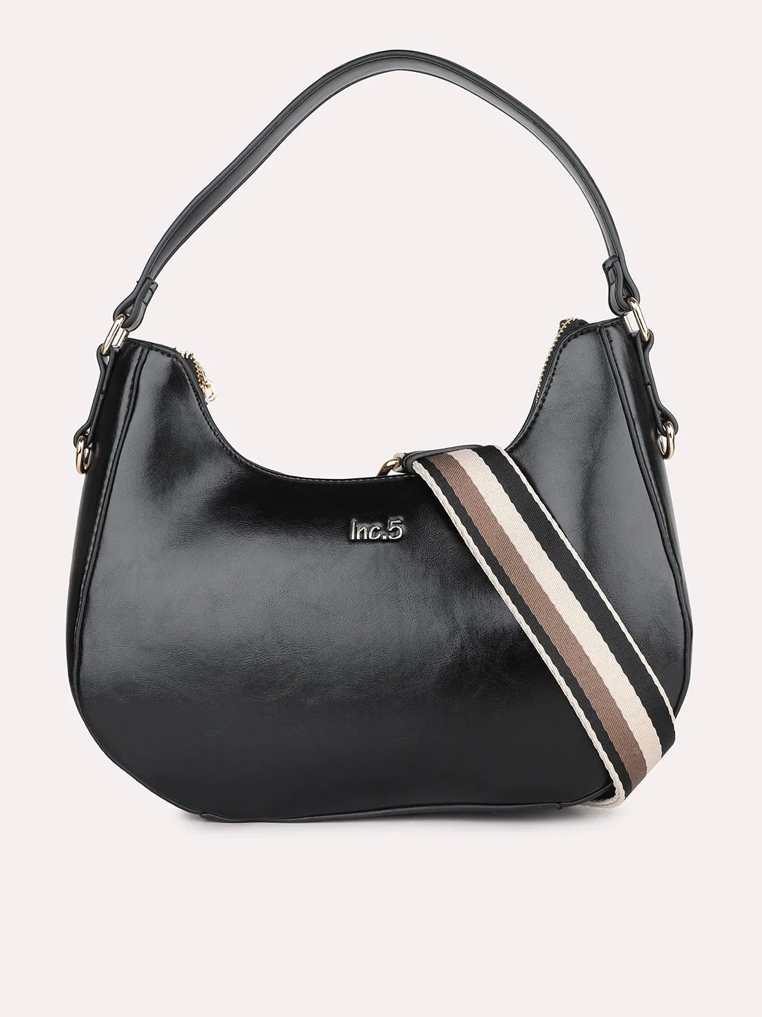 Women Black Half Moon Shoulder Bag