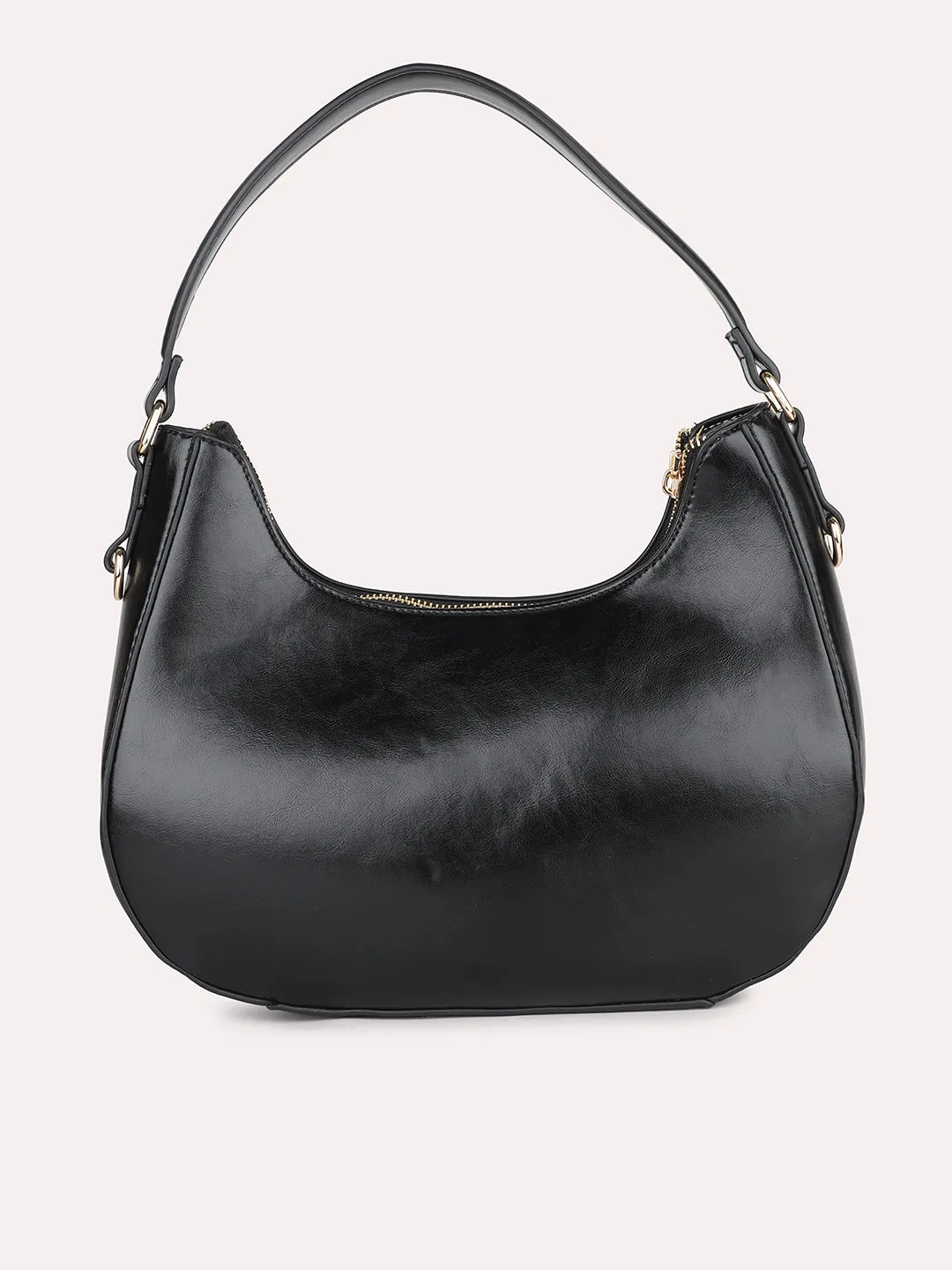 Women Black Half Moon Shoulder Bag